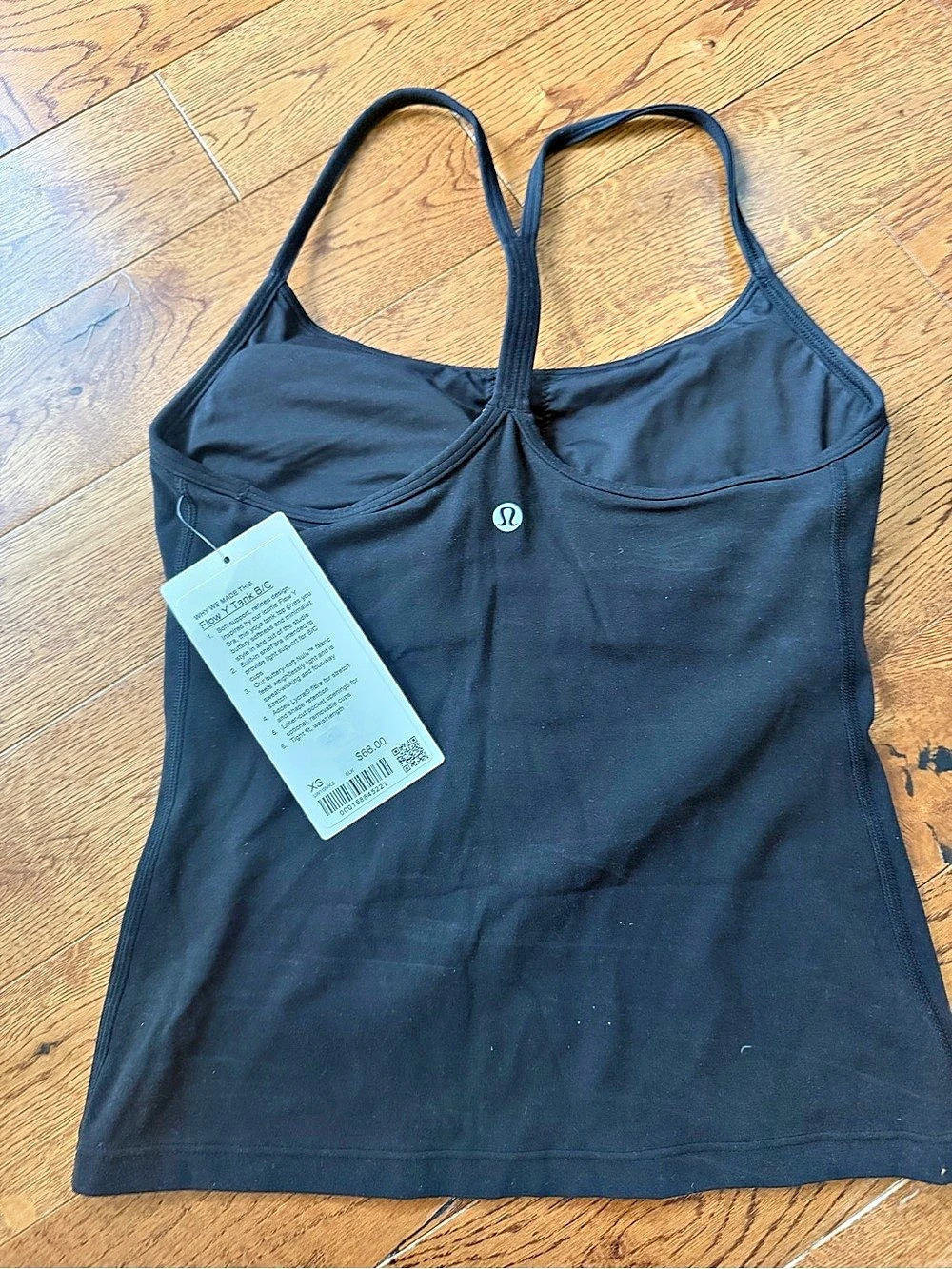 lululemon Flow Y Tank B/C Black Tank Top
